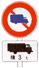 Closed to Trucks Carrying Load in Excess of the Maximum Weight Specified on the Sign