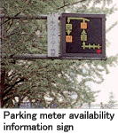 Parking meter information sign