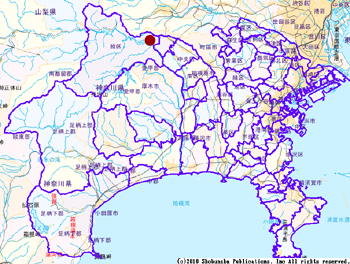 神奈川県地図:赤丸が城山町付近