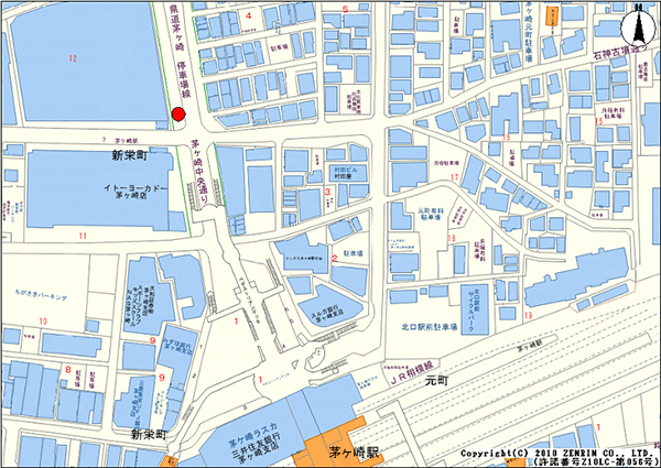 設置場所地図：茅ヶ崎駅前地区（１ヶ所）