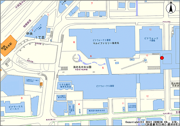 設置場所地図：海老名駅前地区（１ヶ所）