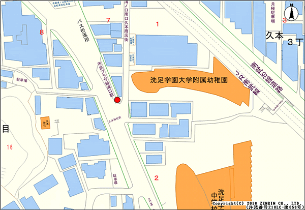 設置場所地図：溝ノ口駅前地区（１ヶ所）