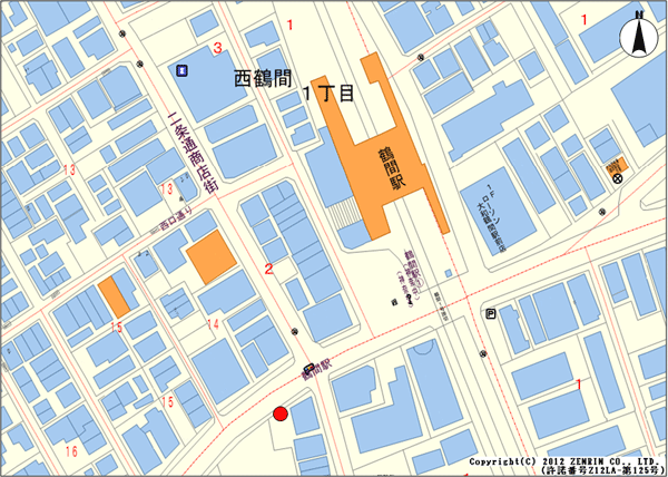 設置場所地図：鶴間駅前地区（１ヶ所）