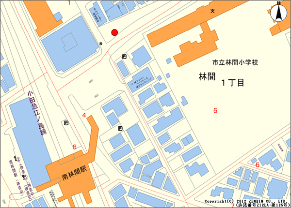 設置場所地図：南林間駅前地区（１ヶ所）