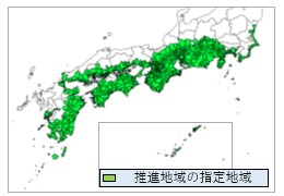 南海トラフ地震防災対策推進地域図