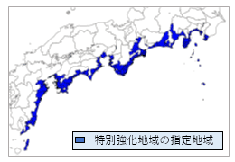 南海トラフ地震津波避難対策特別強化地域図