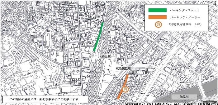 設置場所地図:JR鶴見駅西口周辺鶴見銀座商店街通り