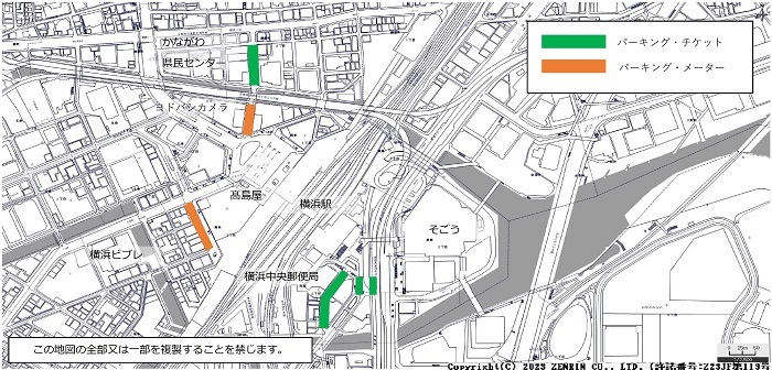 設置場所地図:横浜駅周辺