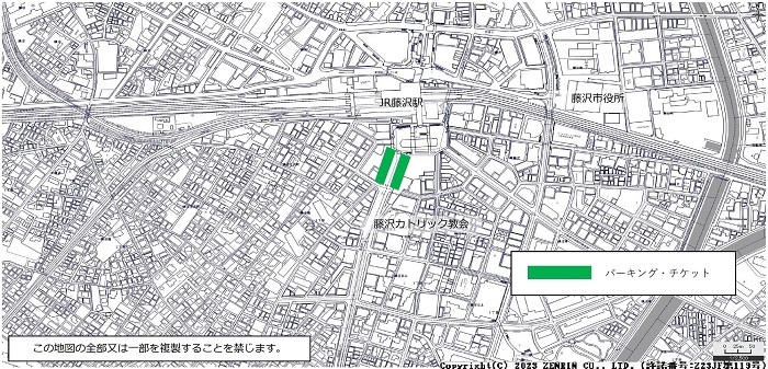 設置場所地図:藤沢駅南口周辺