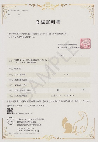 証明書の例