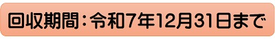 回収期間：令和7年12月31日まで
