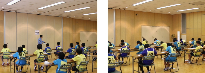 学科テスト（交通規則、道路標識・標示、自転車の安全な乗り方）の写真