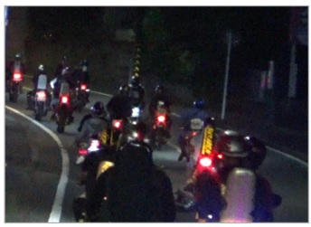 暴走族の走行状況