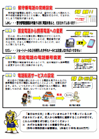 固定電話対策のチラシ