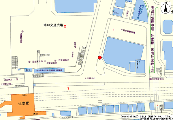 設置場所地図：辻堂駅前地区（1ヶ所）