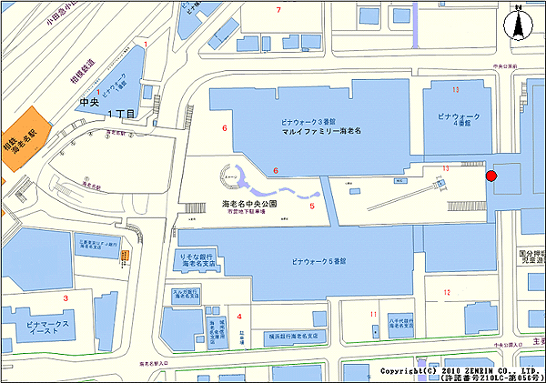 設置場所地図：海老名駅前地区（1ヶ所）
