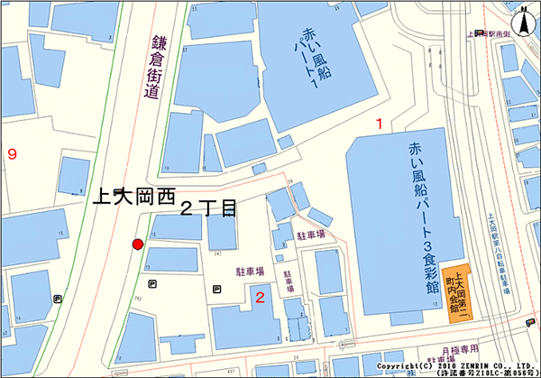 設置場所地図：上大岡駅前地区（1ヶ所）