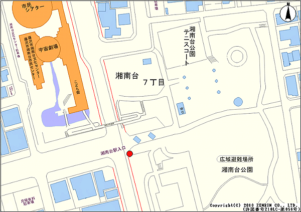 設置場所地図：湘南台駅前地区（1ヶ所）