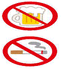 お子さまの喫煙や飲酒を未然に防止するチラシ