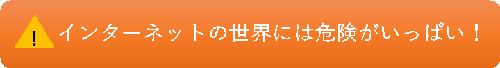 インターネットの世界には危険がいっぱい！