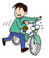 イラスト:自転車を盗む少年