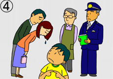 イラスト:けいさつしょに行った理由