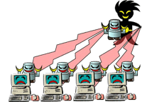 イラスト:ウイルス感染