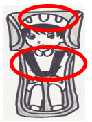 イラスト:ヘルメットとシートベルト