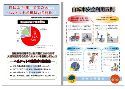 ヘルメット着用義務のチラシ