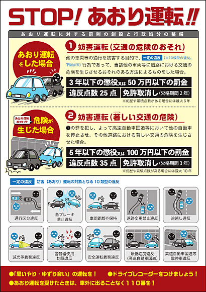 STOP!あおり運転チラシ