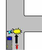 イラスト:駐車車両の間から人
