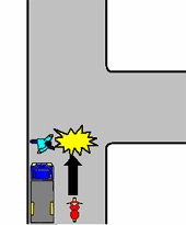 イラスト：駐車車両の間から人