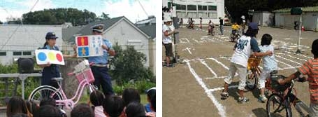 写真:中・高学年用自転車教室1