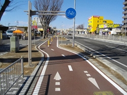 自転車道の例の画像