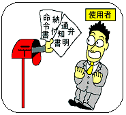 イラスト:弁明書、納付書が届く