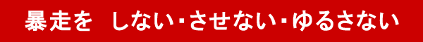 暴走をしない・させない・ゆるさない