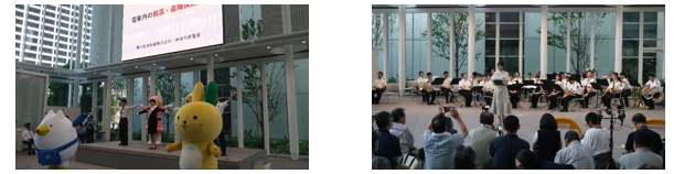 画像：110番通報体験の様子