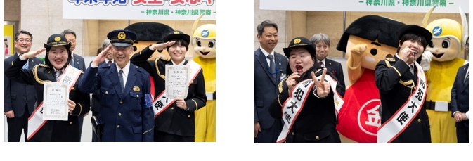 画像：お笑いコンビ・ガンバレルーヤさんへの「一日防犯大使」委嘱状況
