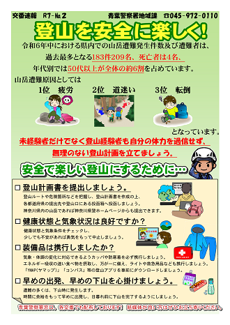 交番速報(登山)のチラシの画像