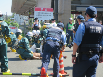 救護訓練の様子