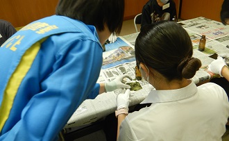 鑑識活動業務体験の様子