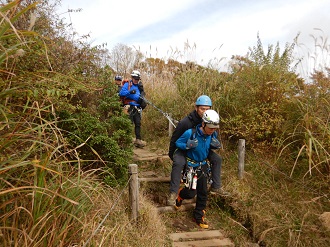 秋の登山訓練1