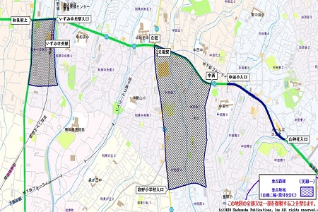 いずみ中央駅・立場駅周辺取締り重点地図