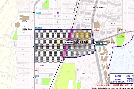 緑園都市駅周辺取締り重点地図