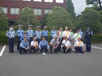 中井町出陣式の様子