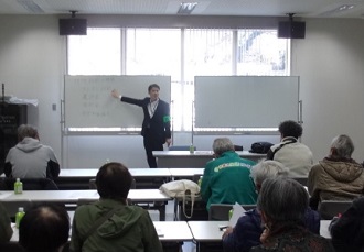 JAかながわ西湘山北支店における防犯講和の様子