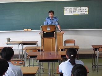 交通安全講話の様子