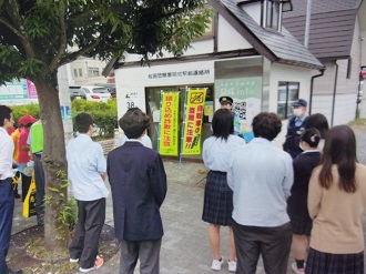 自転車盗難防止キャンペーンの様子