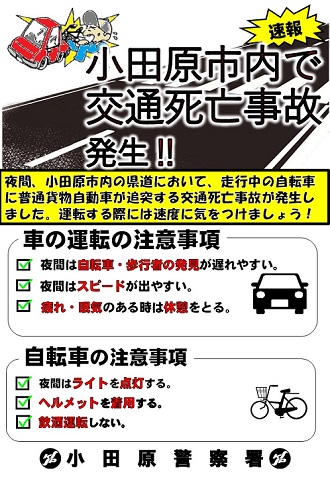 交通死亡事故チラシ画像