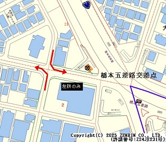 規制場所の地図